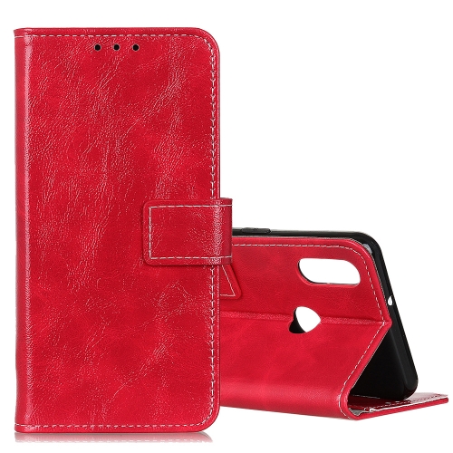 

For Galaxy M10s Retro Crazy Horse Texture Horizontal Flip Leather Case with Holder & Card Slots & Photo Frame & Wallet(Red)