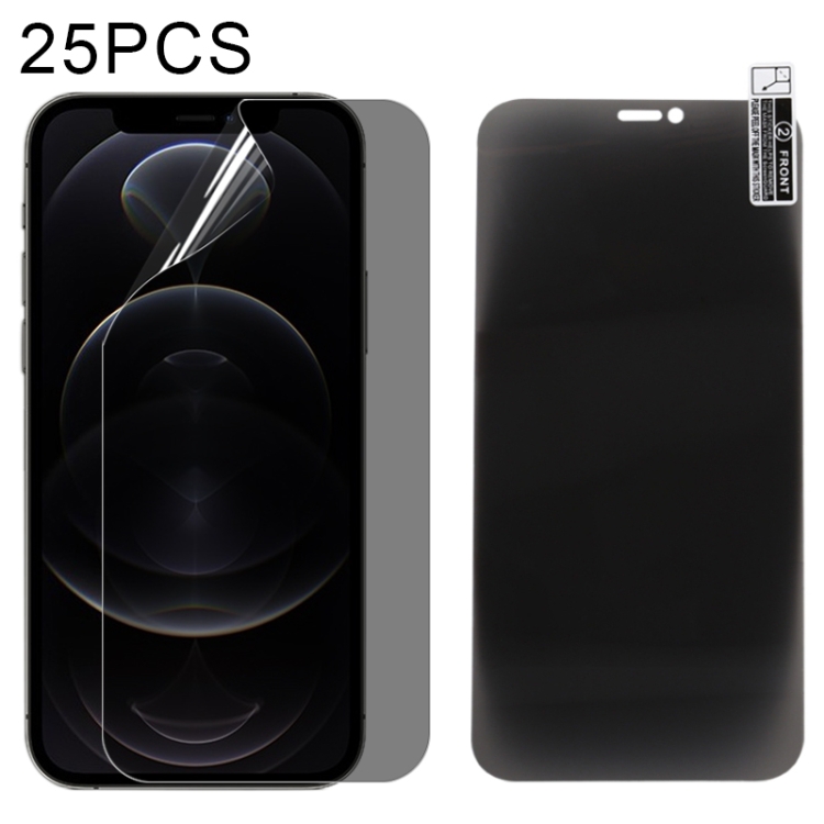 

25 PCS 0.1mm 2.5D Full Cover Anti-spy Screen Protector Explosion-proof Hydrogel Film For iPhone 12