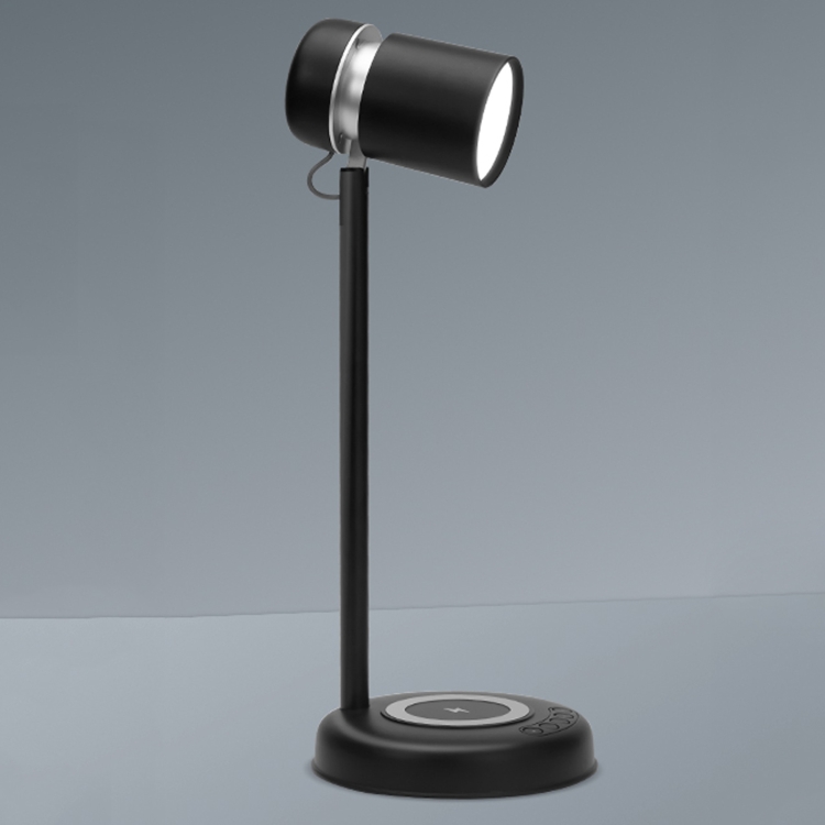 

3 In 1 Multi-function Reading Lamp with Bluetooth Speaker & Wireless Charger(Black)