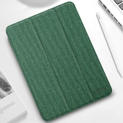 

Mutural YASHI Series TPU + PU Cloth Pattern Texture Horizontal Flip Leather Case with Three-folding Holder & Pen Slot & Wake-up / Sleep Function For iPad Pro 12.9 (2021) / (2020)(Green)