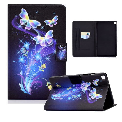 

For Samsung Galaxy Tab S6 Lite P610 / P615 Colored Drawing Horizontal Flip Leather Case with Holder & Card Slots & Sleep / Wake-up Function(Butterfly Flower)