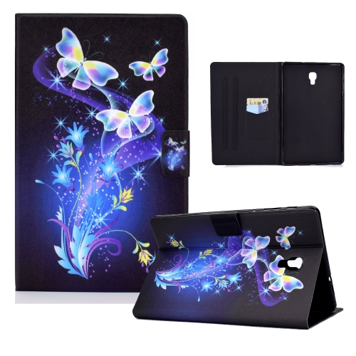 

For Samsung Galaxy Tab A 10.5 / 590 Colored Drawing Horizontal Flip Leather Case with Holder & Card Slots & Sleep / Wake-up Function(Butterfly Flower)