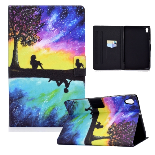 

For Lenovo Tab M10 HD 2nd Gen TB-X306X Colored Drawing Horizontal Flip Leather Case with Holder & Card Slots & Sleep / Wake-up Function(Starry Sky Reflection)
