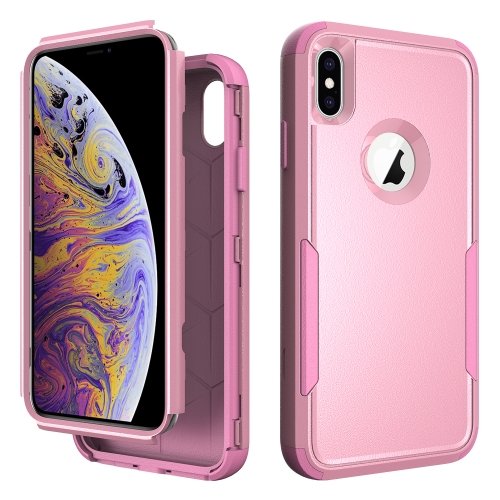 

TPU + PC Shockproof Protective Case For iPhone XS / X(Pink)