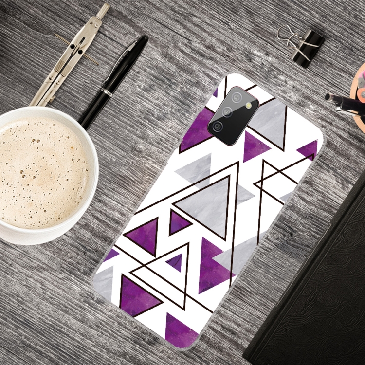 

For Samsung Galaxy A02s (US Version) Triangular Marble Pattern TPU Protective Case(SJ-1)