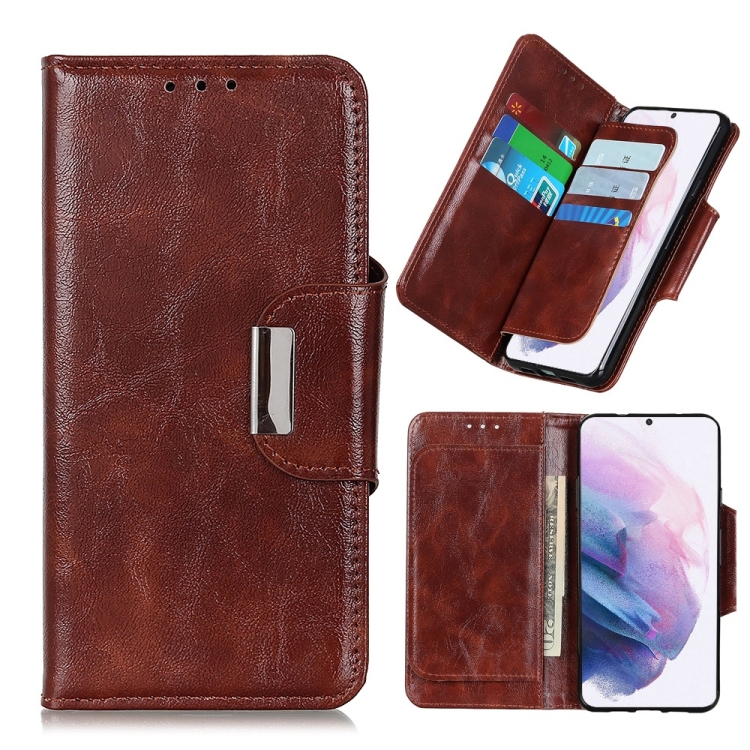 

For Samsung Galaxy S21+ 5G Crazy Horse Texture Horizontal Flip Leather Case with Holder & 6-Card Slots & Wallet(Brown)