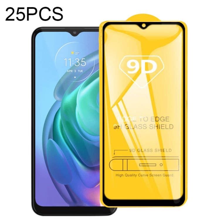 

For Motorola Moto G10 25 PCS 9D Full Glue Full Screen Tempered Glass Film