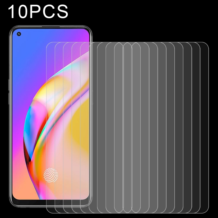 

For OPPO F19 Pro 10 PCS 0.26mm 9H 2.5D Tempered Glass Film