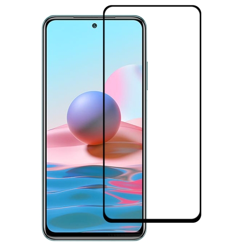 

For Xiaomi Redmi Note 10 (Indian Version) Full Glue Full Cover Screen Protector Tempered Glass Film