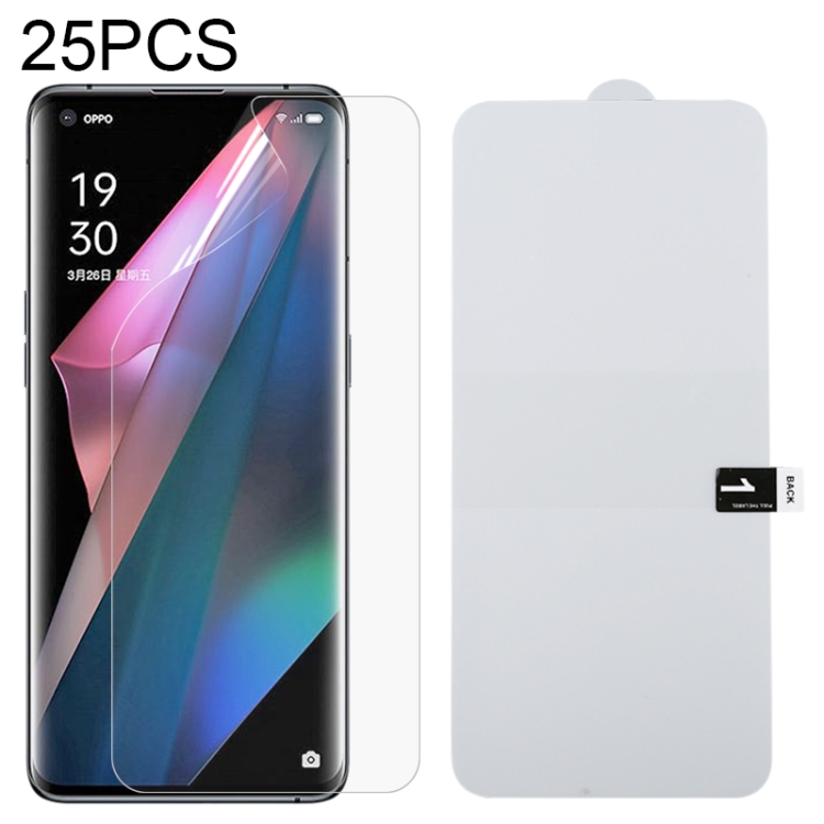 

For OPPO Find X3 25 PCS Full Screen Protector Explosion-proof Hydrogel Film