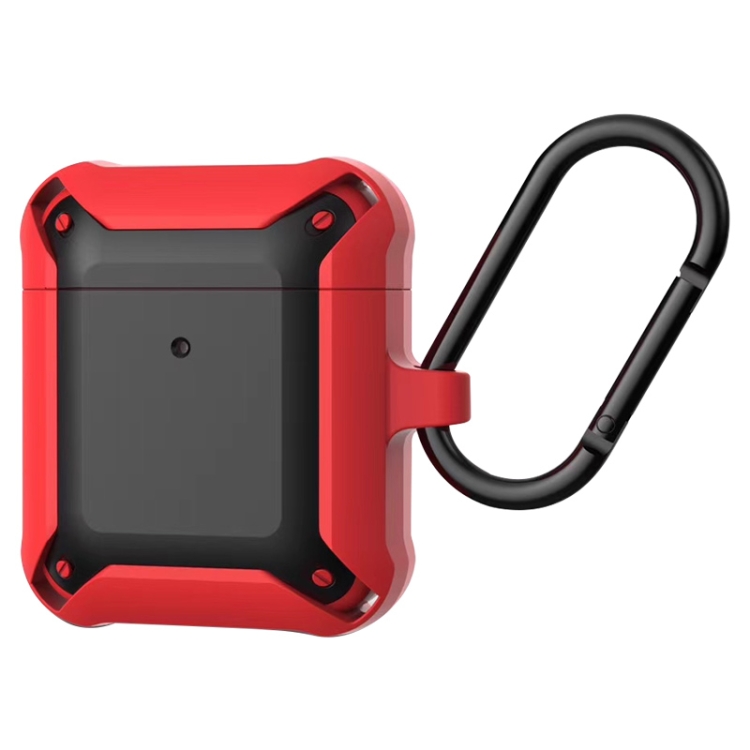 

Wireless Earphones Shockproof Bumblebee Armor Silicone Protective Case For AirPods 1 / 2(Red)