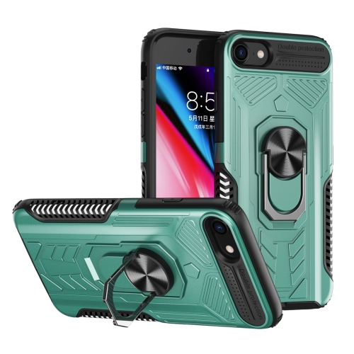 

Shield Armor PC+TPU Protective Case with 360 Degree Rotation Ring Holder For iPhone 6 Plus(Cyan)