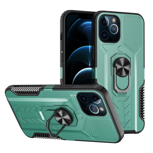 

Shield Armor PC+TPU Protective Case with 360 Degree Rotation Ring Holder For iPhone 11 Pro(Cyan)