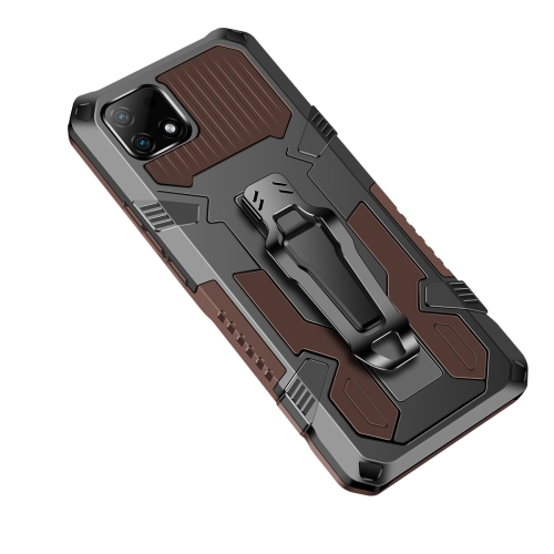 

For OPPO Realme C21 / C20 Armor Warrior Shockproof PC + TPU Protective Case(Coffee)