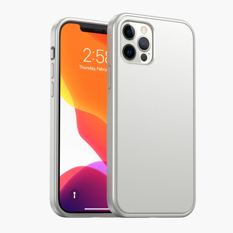 

Car Painting Matte PC + TPU Shockproof Protective Case For iPhone 12 / 12 Pro(Silver)