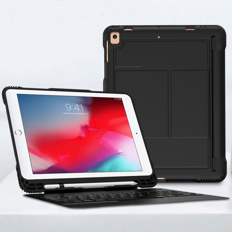 

BOLE Series For iPad Pro 10.5 Bluetooth 3.0 Ultra-thin ABS Detachable Bluetooth Keyboard Leather Case with Pen Slot & Holder(Black)