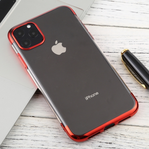 

For iPhone 11 Pro Transparent TPU Anti-Drop And Waterproof Mobile Phone Protective Case(Red)