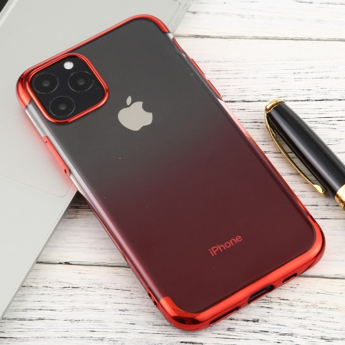 Sunsky For Iphone 11 Pro Transparent Gradient Tpu Anti Drop And Waterproof Mobile Phone Protective Case Red