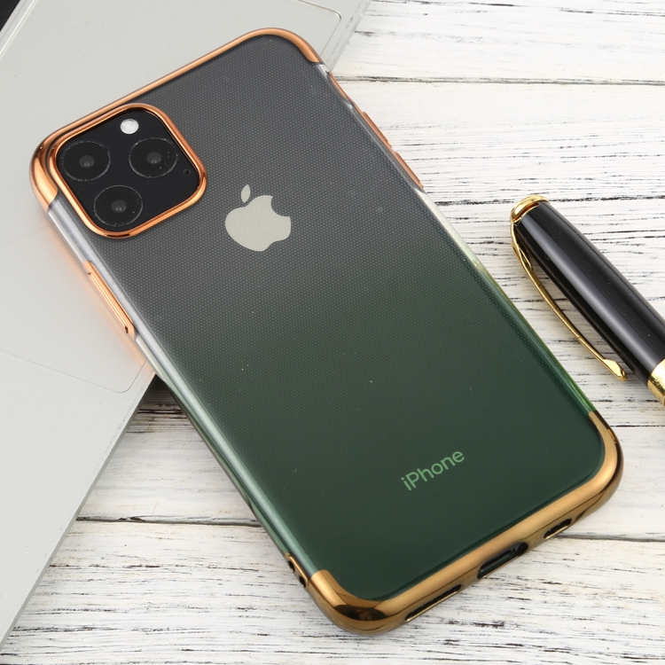 

For iPhone 11 Pro Max Transparent Gradient TPU Anti-Drop And Waterproof Mobile Phone Protective Case(Green)