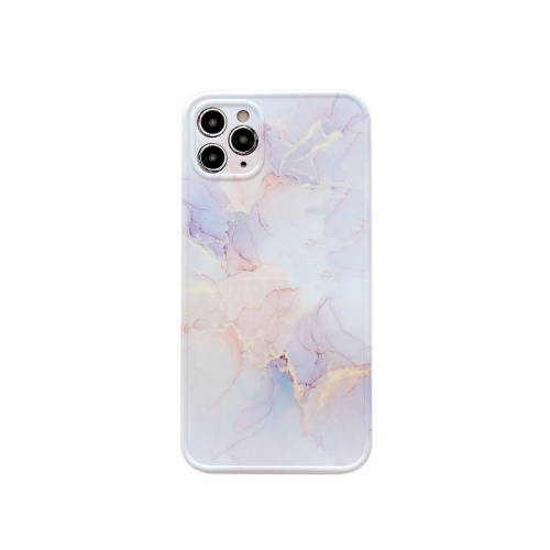 

For iPhone 12 mini Painted Pattern TPU Protective Case(Purple)