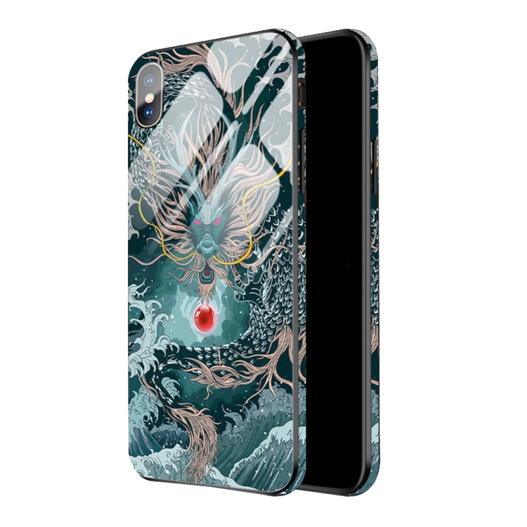 

For iPhone 11 Pro TPU + Glass Full Coverage Protective Case(Dragon)