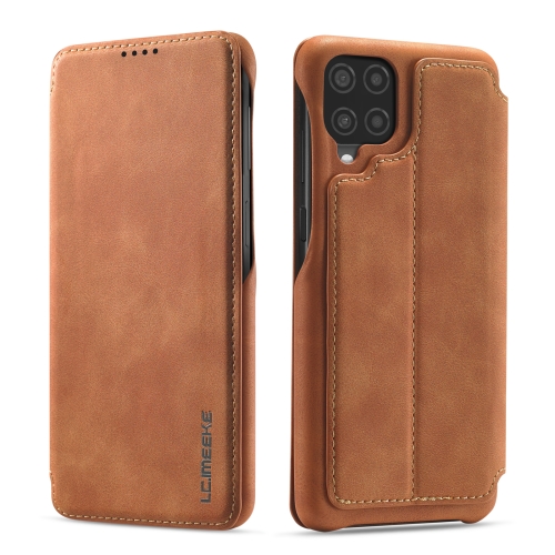 

For Samsung Galaxy A12 5G LC.IMEEKE Hon Ancient Series Horizontal Flip Leather Case with Holder & Card Slot(Brown)