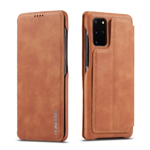 

For Samsung Galaxy S20 FE LC.IMEEKE Hon Ancient Series Horizontal Flip Leather Case with Holder & Card Slot(Brown)