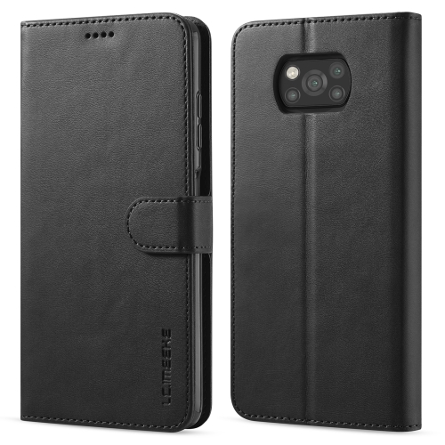 

For Xiaomi Poco X3 NFC LC.IMEEKE Calf Texture Horizontal Flip Leather Case with Holder & Card Slots & Wallet(Black)