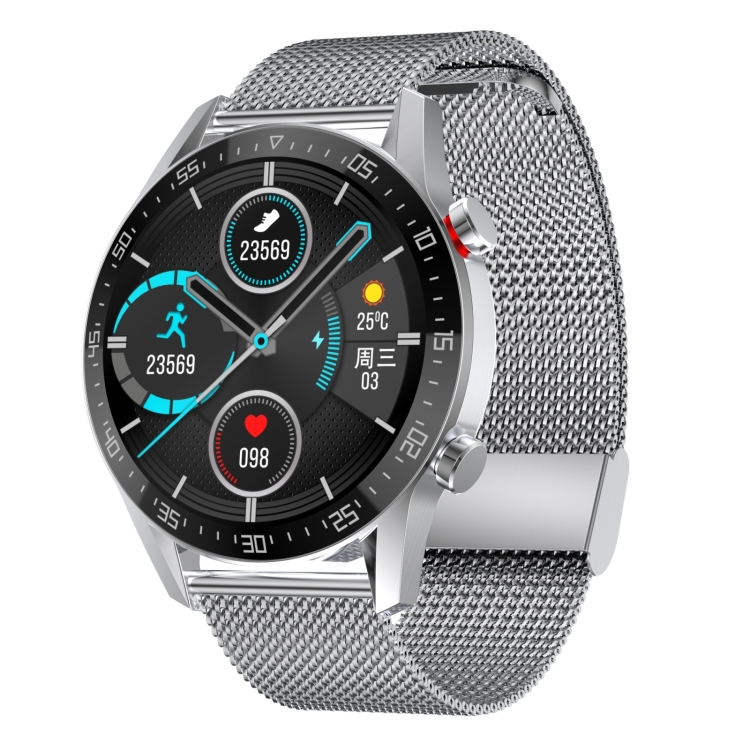 

SK7 1.3 inch TFT IPS Screen IP68 Waterproof Smart Watch, Support Blood Pressure Monitoring / Heart Rate Monitoring / Sleep Monitoring, Style: Steel Strap(Silver)