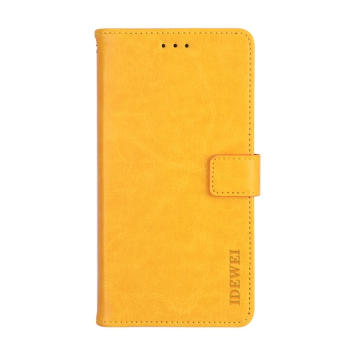 

For Xiaomi Poco F3 idewei Crazy Horse Texture Horizontal Flip Leather Case with Holder & Card Slots & Wallet(Yellow)