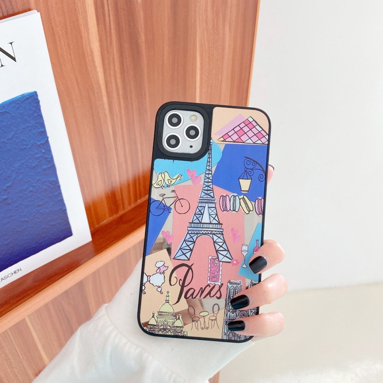 

Mirror Series Pattern Protective Case For iPhone 12 Pro Max(Eiffel Tower)