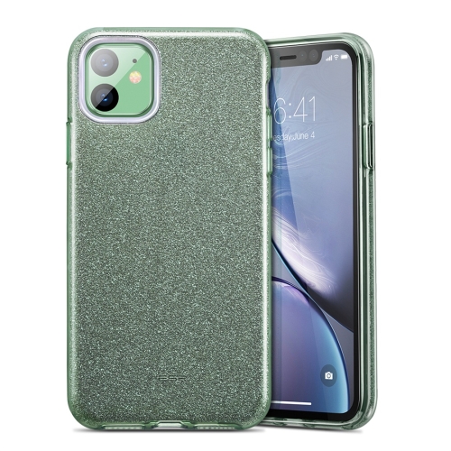 

For iPhone 11 ESR Makeup Serie Bling Glitter PC + TPU + PVC Protective Case(Green)