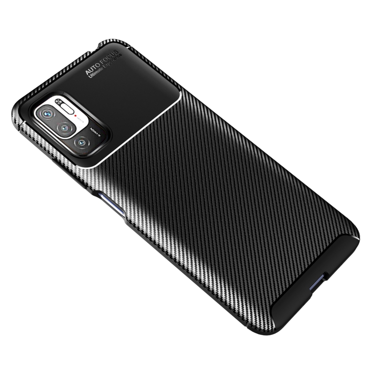 

For Xiaomi Redmi Note 10 5G Carbon Fiber Texture Shockproof TPU Case(Black)
