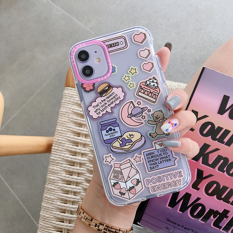 

Double Color TPU Pattern Protective Case For iPhone 12 mini(Moon Bear)