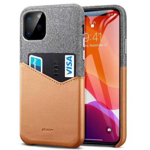 

For iPhone 11 Pro ESR Metro Wallet Serie PC + PU Leather Protective Case with Card Slot(Brown)