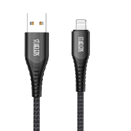 

JOYROOM ST-C04 2.4A USB A to 8 Pin Braided Charging Cable，Cable Length: 1.2m(Black)