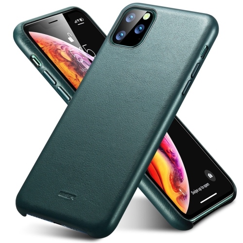 

For iPhone 11 Pro ESR Metro Leather Serie Shockproof Genuine Leather Soft Fabric Protective Case(Green)