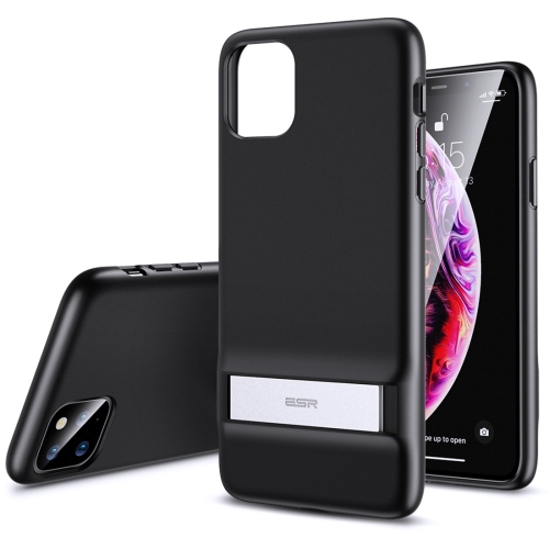 

For iPhone 11 Pro ESR Air Shield Boost Serie Shockproof PC + TPU Metal Protective Case with Holder(Solid Black)