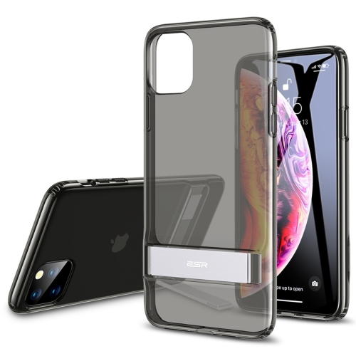 

For iPhone 11 Pro Max ESR Air Shield Boost Serie Shockproof PC + TPU Metal Protective Case with Holder(Transparent Black)