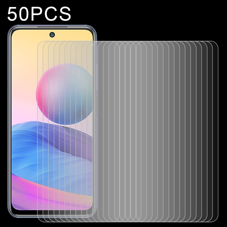 

For Xiaomi Redmi Note 10 5G 50 PCS 0.26mm 9H 2.5D Tempered Glass Film