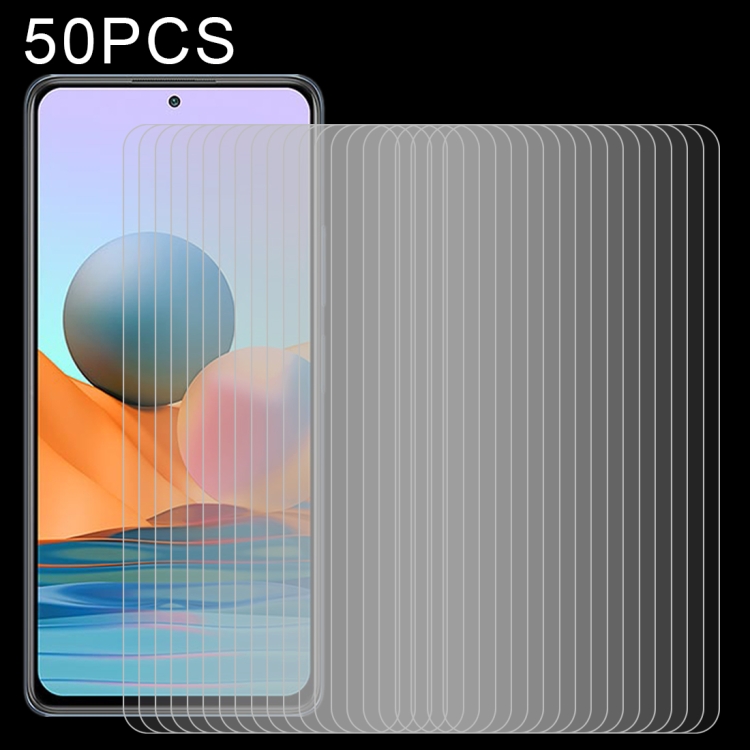 

For Xiaomi Redmi Note 10 Pro 50 PCS 0.26mm 9H 2.5D Tempered Glass Film