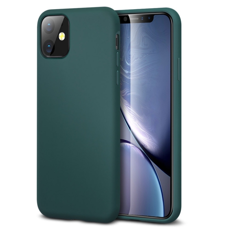 

For iPhone 11 ESR Yippee Color Serie Shockproof Soft Liquid Silicone Full Coverage Protective Case(Pine Green)