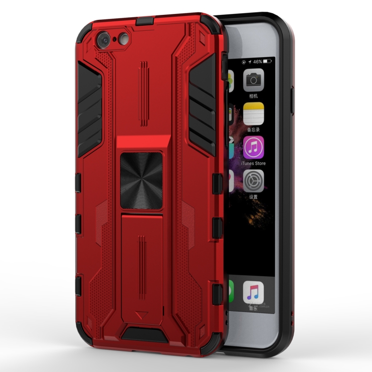 

Supersonic PC + TPU Shock-proof Protective Case with Holder For iPhone 6 & 6s(Red)