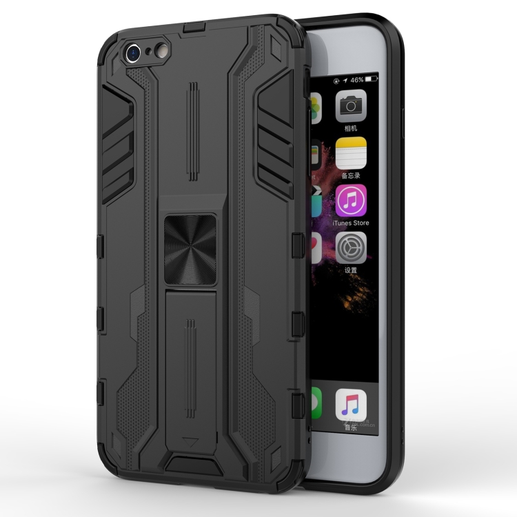 

Supersonic PC + TPU Shock-proof Protective Case with Holder For iPhone 6 Plus & 6s Plus(Black)