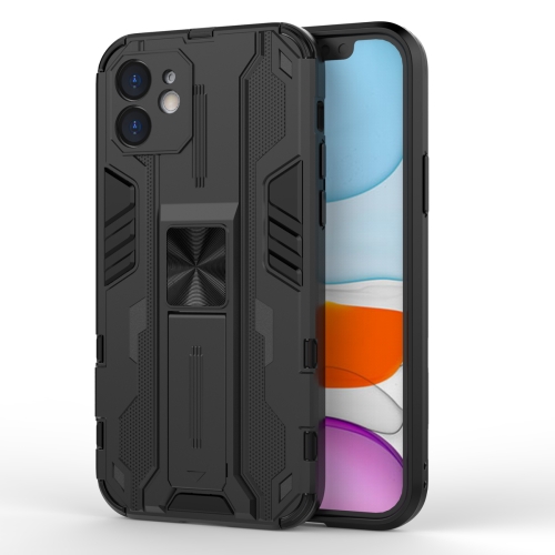 

Supersonic PC + TPU Shock-proof Protective Case with Holder For iPhone 11(Black)