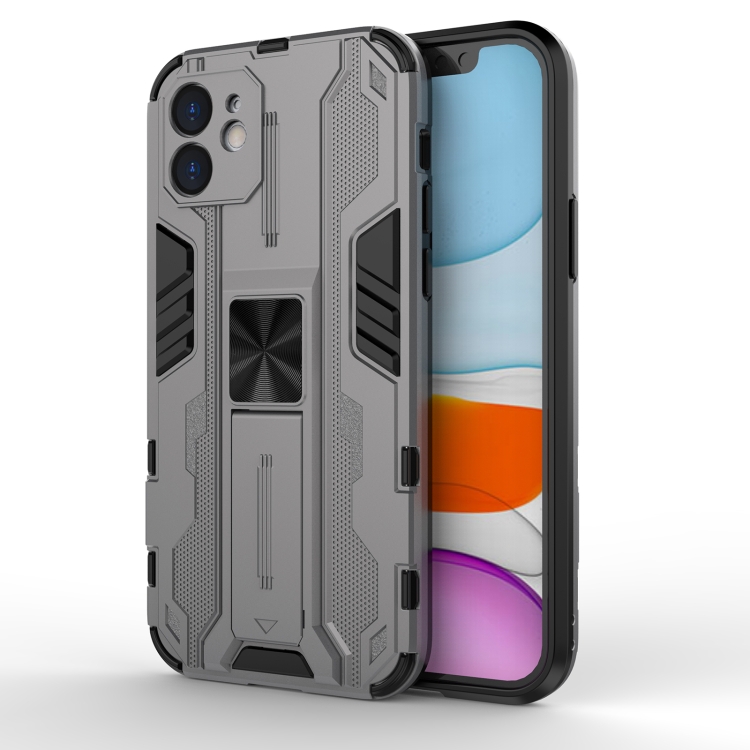

Supersonic PC + TPU Shock-proof Protective Case with Holder For iPhone 11 Pro Max(Gray)