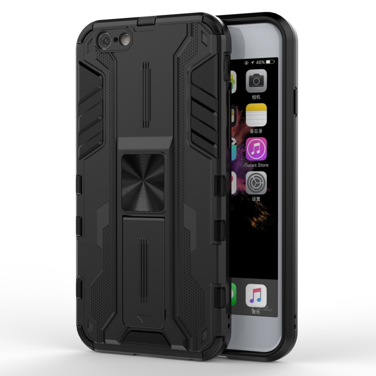 

Supersonic PC + TPU Shock-proof Protective Case with Holder For iPhone SE 2020 / 8 / 7(Black)