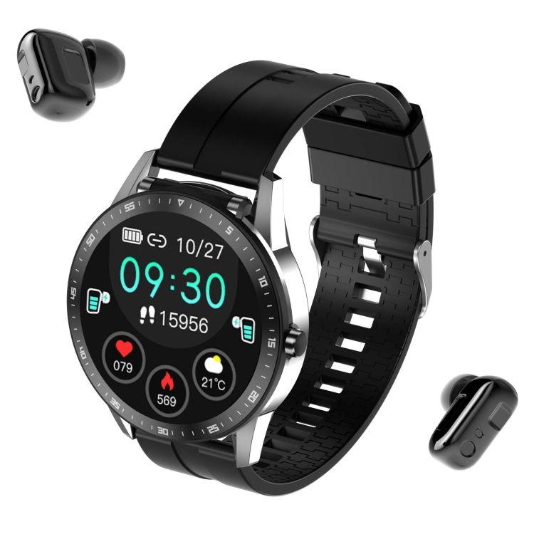 

X6 1.28 inch Touch Screen IP67 Waterproof Smart Earphone Watch, Support Heart Rate Monitoring / Sleep Monitoring / Bluetooth Call(Silver)