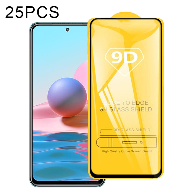 

For Xiaomi Redmi Note 10 25 PCS 9D Full Glue Full Screen Tempered Glass Film