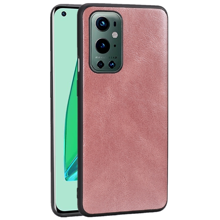 

For OnePlus 9 Pro Crazy Horse Textured Calfskin PU+PC+TPU Case(Rose Gold)